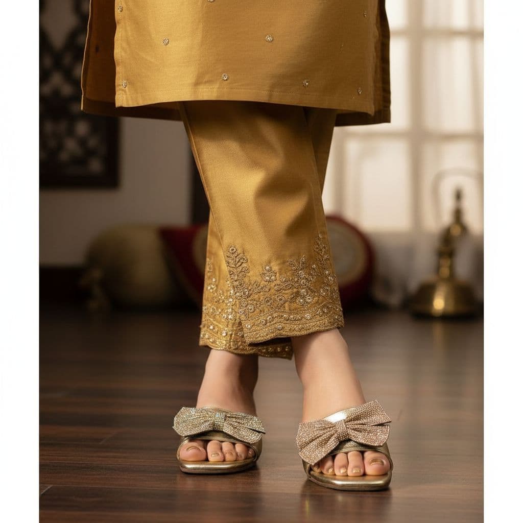 Fancy Slippers with a Bow Detail. 3