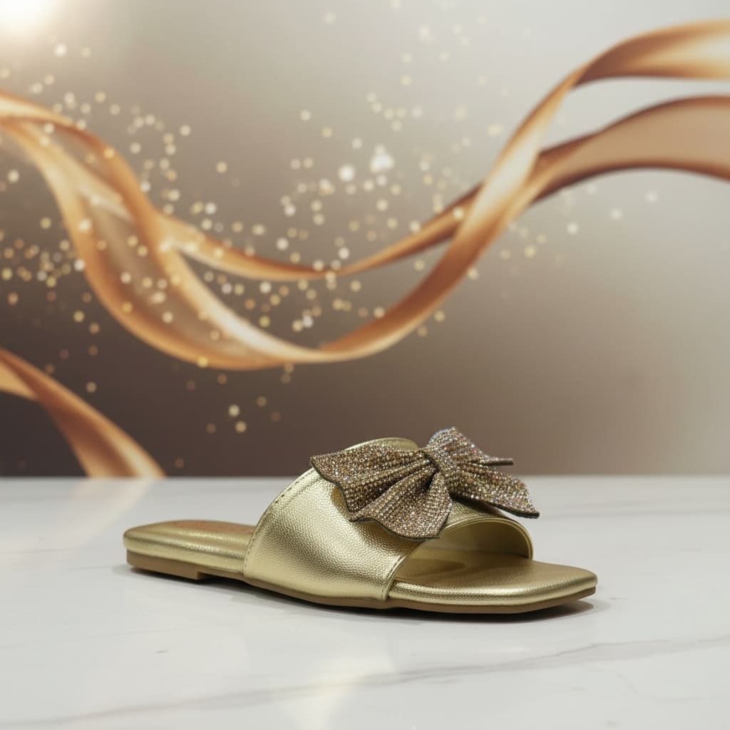 Fancy Slippers with a Bow Detail. 4